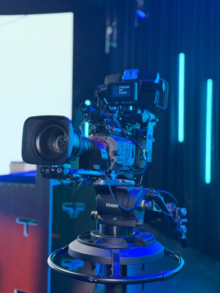 Cinematic live broadcast with large sensor cameras