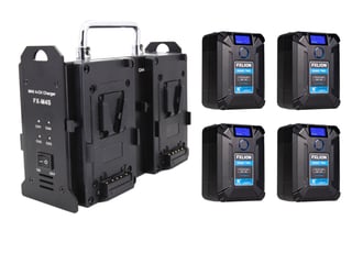 FXLion 4x V-mount battery set