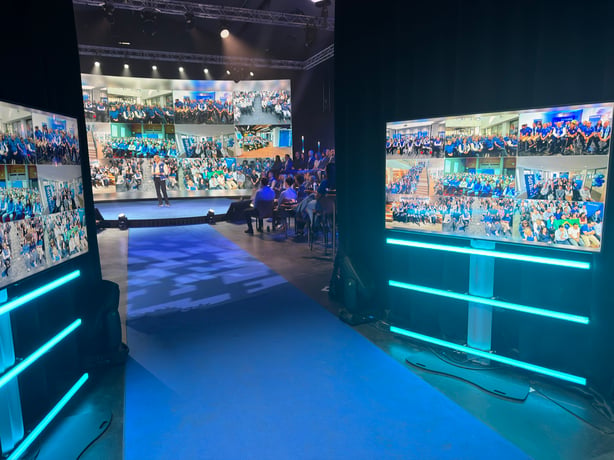 Directing an audience wall in the Stream My Event studio
